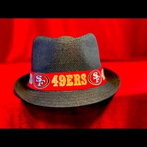 San Francisco 49ers black fedora